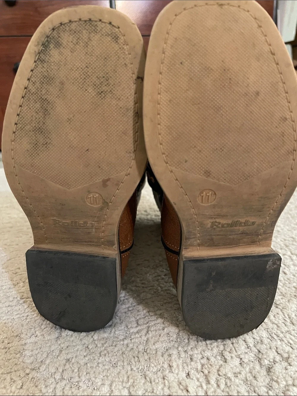 Kids Two-Tone Brown and Black Western Cowboy Boots